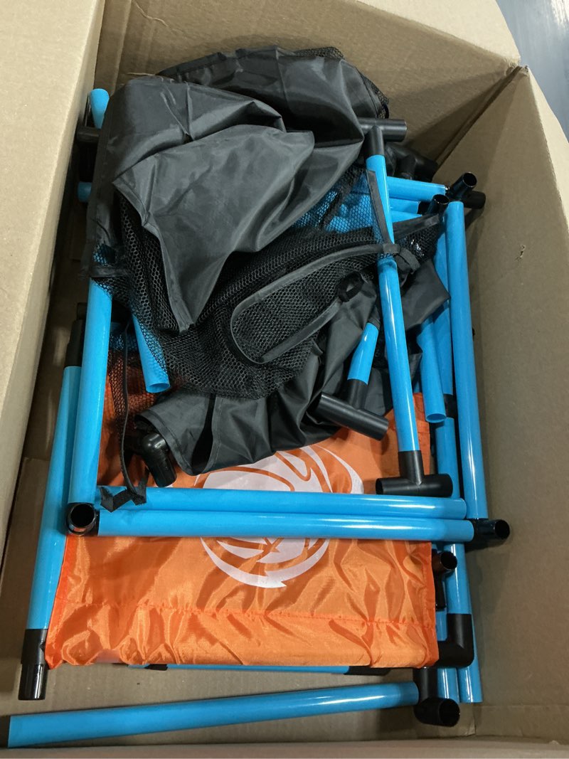 Condition photo showing As Is for 2 in 1 Basketball Arcade Game & Soccer Goal for Kids, Adjustable Kid Basketball Hoop with 6 Balls and Pump, Indoor Outdoor Games for Kid Toys for 3-12 Year Old Kids Birthday Gifts for Boys Girls