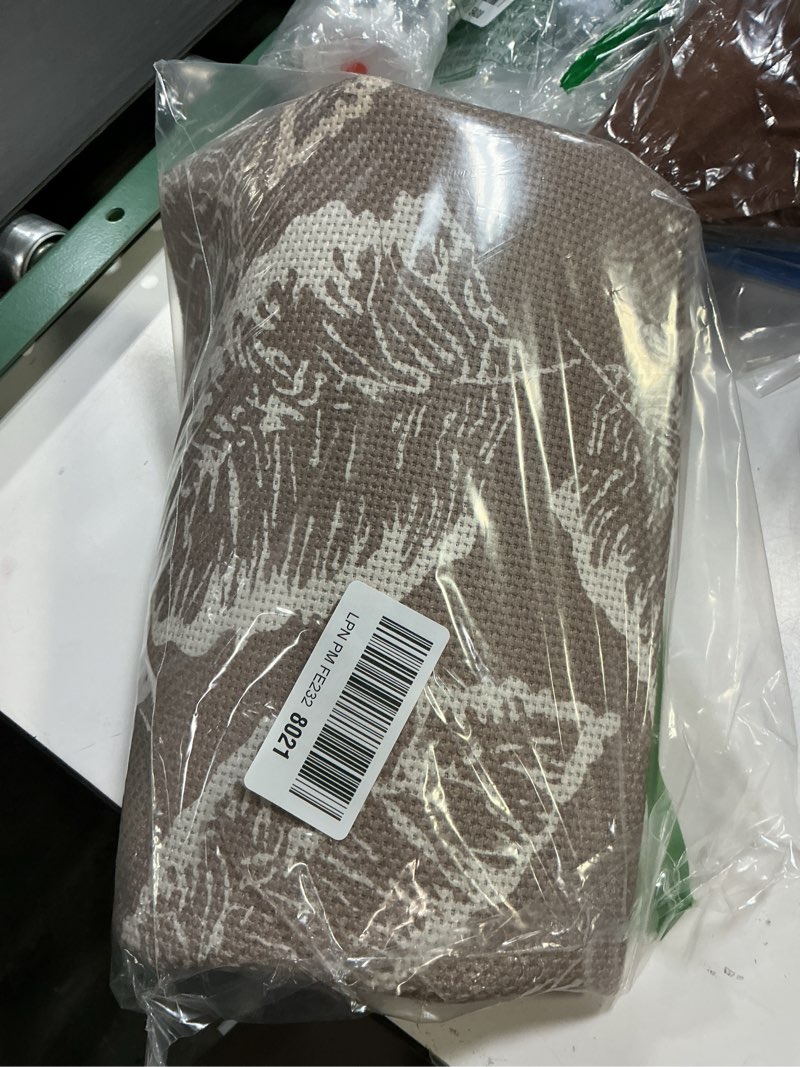 Condition photo showing Good Condition for Half Circle Bath Mat, Thin Bathroom Rugs Fit Under Door Quick Dry Non Slip Washable Bathroom Mat with Rubber Backing, Absorbent Half Round Shower Rug F- Leaf Brown 24” X 35“