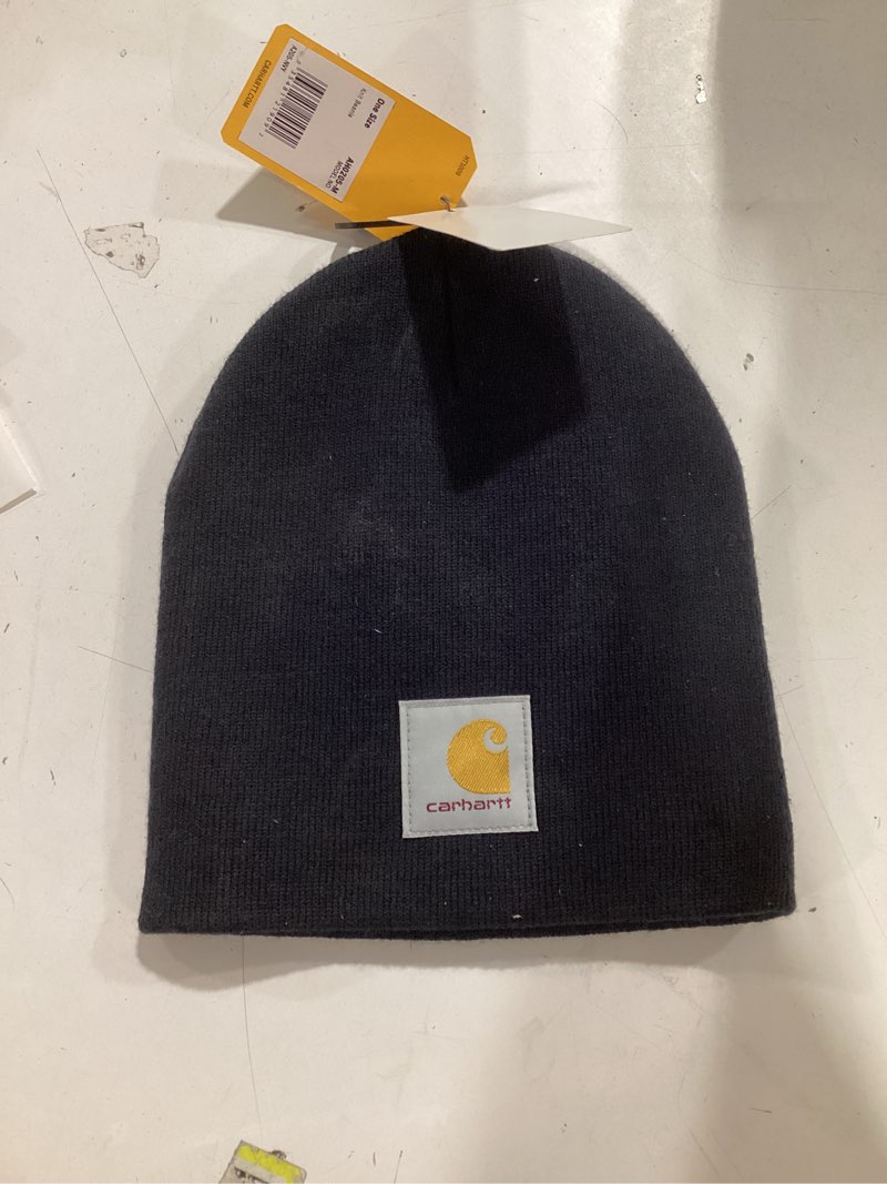Condition photo showing As Is for Carhartt Men's Knit Beanie One Size Navy