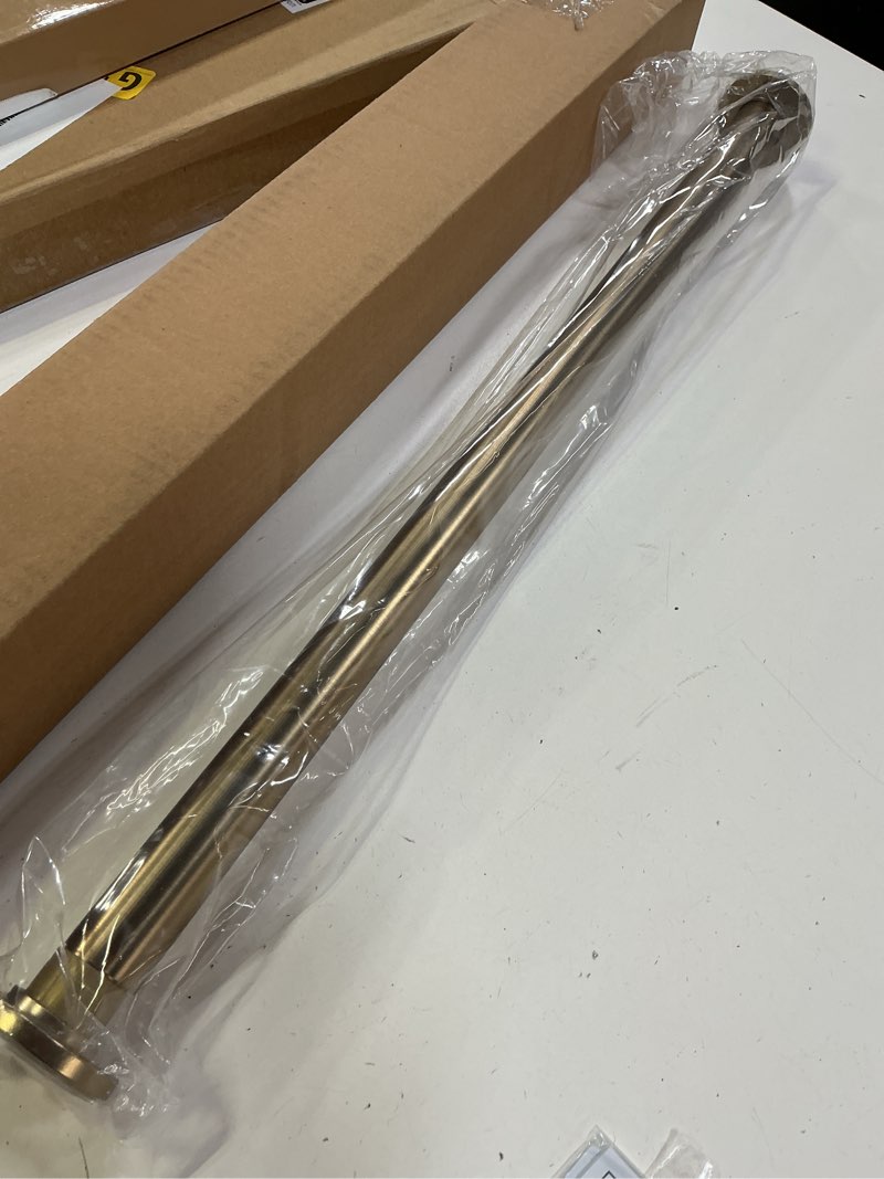 Condition photo showing New/Like New for Ivilon Tension Curtain Rod - Spring Tension Rod for Windows or Shower, 24 to 36 Inch. Warm Gold 24" to 36" Warm Gold