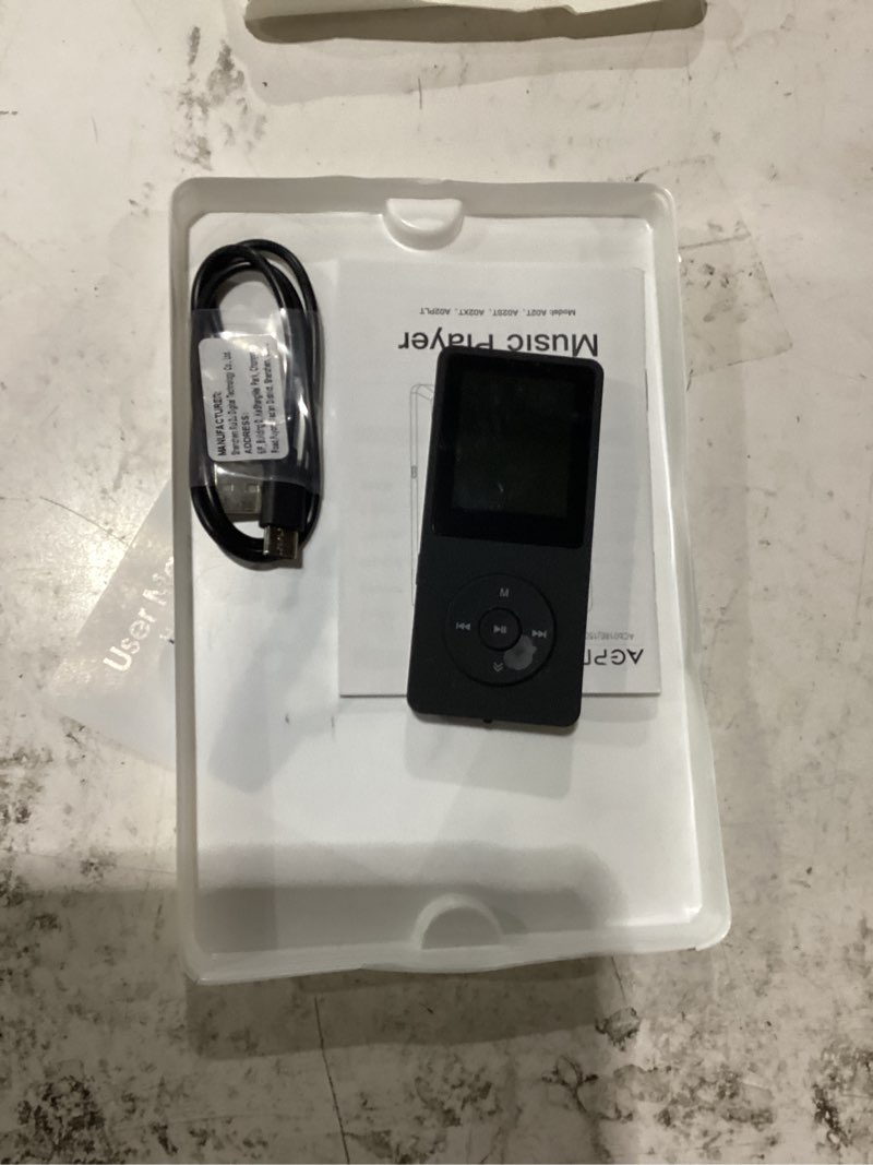 Condition photo showing Good Condition for agptek a02 mp3 player with bluetooth 5.3, 1.8 inch screen portable music player with speaker, fm radio, voice recorder, supports expanded up to 128gb(black, 32gb)