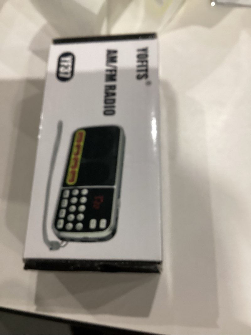 Condition photo showing New/Like New for YF37 Portable FM AM Radio with TF Card Slot USB AUX Input MP3 Player LED Flashlight Music Repeat Earphone Output and 1000mAh Rechargeable Battery – Compact Design for Travel and Home Use(Black)