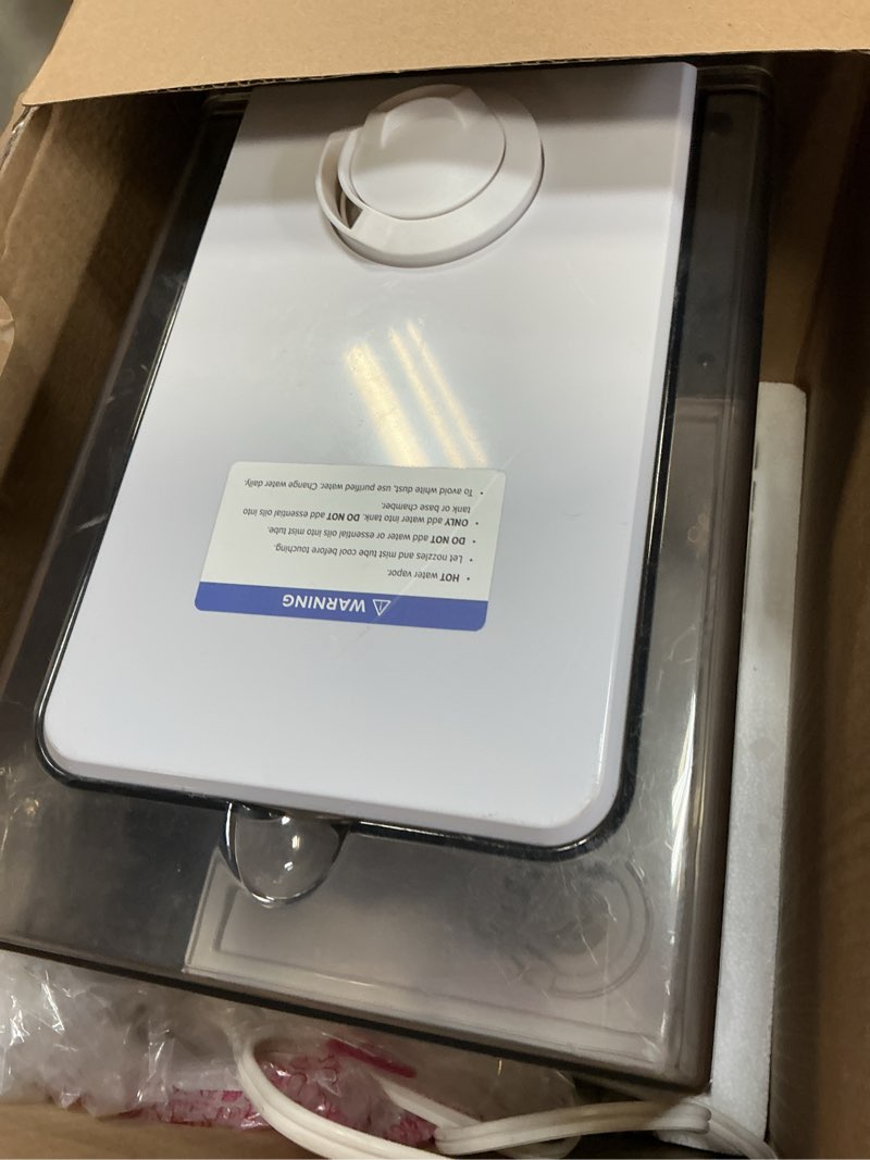 Condition photo showing As Is for LEVOIT LV600S Smart Warm and Cool Mist Humidifiers for Home Bedroom Large Room, (6L) 753ft² Coverage, Quickly & Evenly Humidify Whole House, Easy Top Fill, App & Voice Control - Quiet Sleep Mode White Smart Humidifier