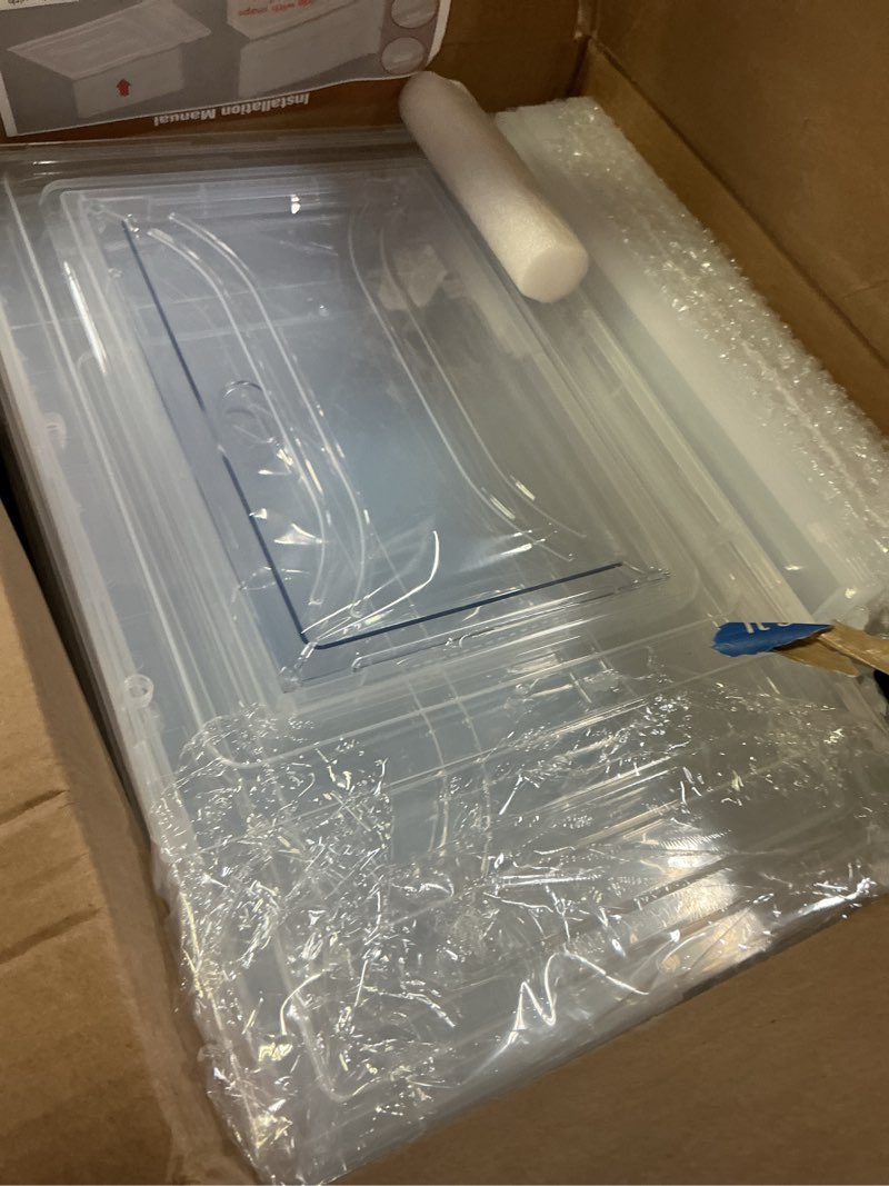 Condition photo showing Good Condition for 7 code Large Clear Shoe Boxes Organizer?Thicker Material? Stronger Shoe Box with Magnetic Door, Stackable Shoe Storage Box for Closet, Foldable Space-Saving Storage Bins Shoe Cabinet, White 9 Pack White 9 pcs