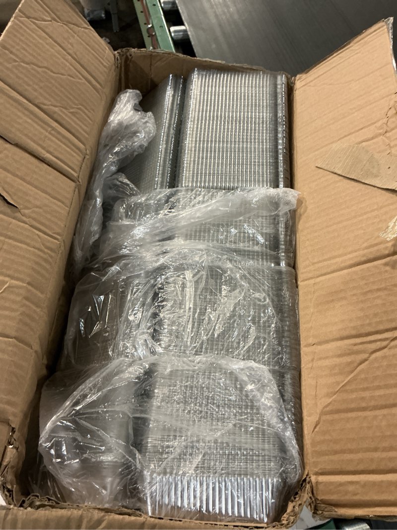 Condition photo showing Good Condition for Maxdot 1000 Pcs Cake Slice Containers with Lid Bulk 4 Inch Clear Hinged Cheesecake Containers Individual Disposable Plastic Triangle Dessert Boxes Carrier for Sandwiches Take out Packaging Supply