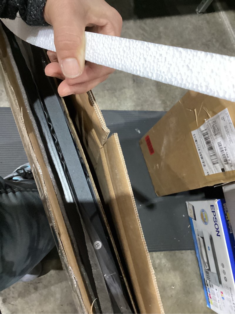 Condition photo showing As Is for OLIXIS Computer Desk 31 Inch Home Office Desks for Small Spaces, Gaming Writing Study Work Table with Storage Bag for Bedroom, Black Black 31 Inch without Hook