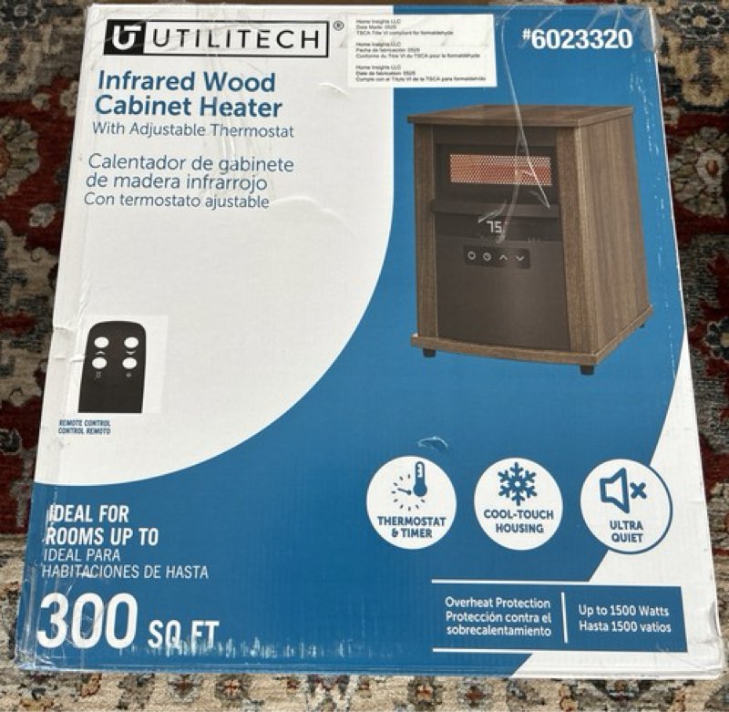 utilitech infrared wood cabinet heater with adjustable thermometer 6023320 (c)