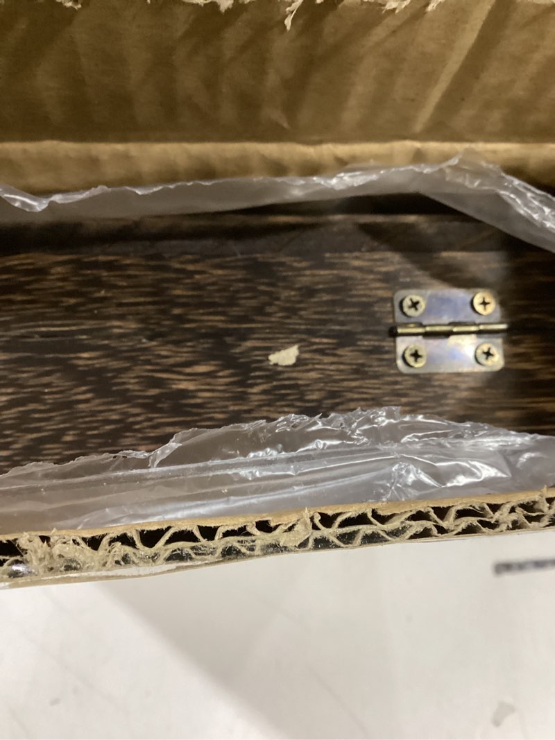 Condition photo showing Good Condition for Writers Messenger Wood Box, Multifunctional Wooden Handmade Crossbody Postman Bag Portable Artist Tool Bag Painting Brush Tool Storage Sketch Box Easel for Outdoor Painting (Brown)…