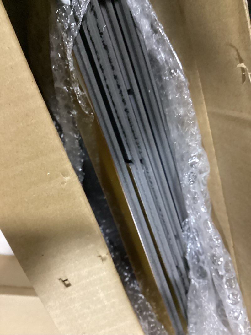 Condition photo showing As Is for 8 Pack 3D Wall Panels for Interior PVC Fluted Modern Interior Wall Panels 58.5''x29'' Total Coverage Mirror Gray and Gold Decorative Paneling Sheets for Bedroom Living Room Decor No Adhesive Backing