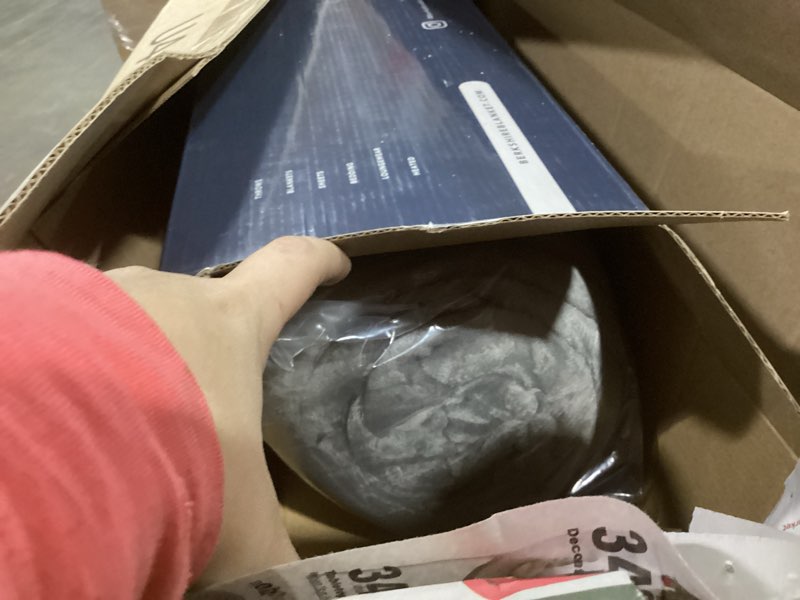 Condition photo showing Good Condition for Berkshire Blanket VelvetLoft Big Oversized King Family Blanket, All Season Mid-Weight Ultra Silky and Fuzzy, Seamless Extra Large(Charcoal Gray, 120x120 Inches) Charcoal Gray Oversized King