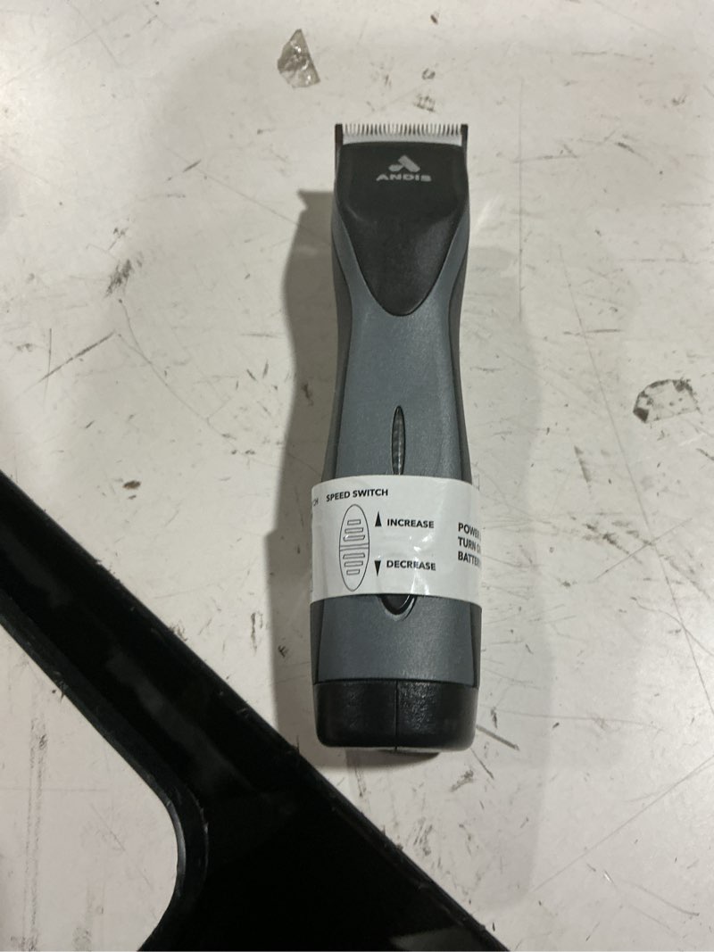 Condition photo showing As Is for andis 79160 supra zr ii cordless rechargeable hair clipper, detachable blade clipper, lithium-ion powerful battery, black new supra zr ii clipper