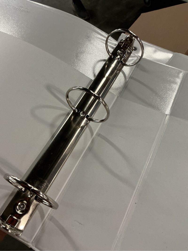 Condition photo showing Good Condition for justbasics white 3 ring binders with o-rings 