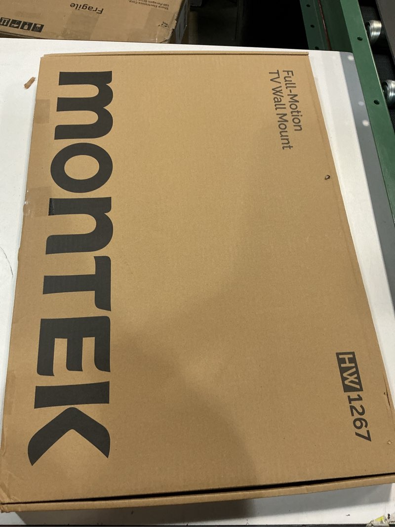 Condition photo showing New/Like New for monTEK 1.1" Ultra Slim TV Wall Mount for 37-75 Inch TVs, 132lbs Heavy Duty, 4X Weight Tested, Full Motion Articulating Bracket, Max VESA 400x400mm, Fits 16/18" Studs