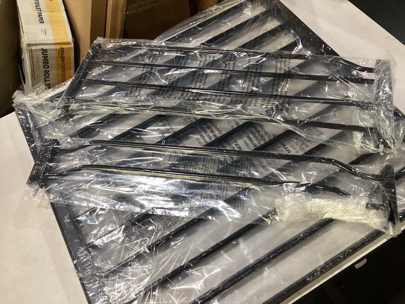 Condition photo showing New/Like New for hooen 30" tall extra wide baby gates for doorways stairs 86 to 105 inch large long pressure mounted dog gates for the house metal tension indoor child safety gates for kids or pets 86.3"-105"/219-267cm black