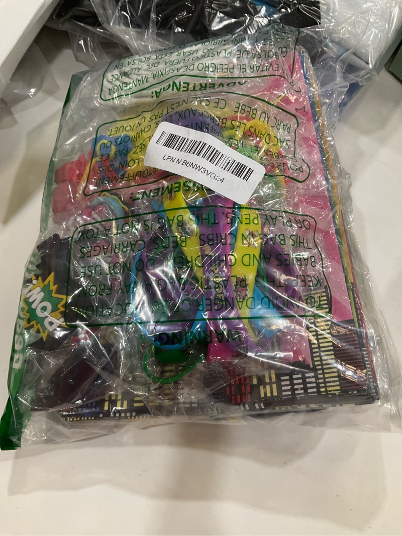 Condition photo showing New/Like New for 122 Pcs Hero Party Favors with Slap Bracelets,Punch Balloons,Stickers,Button Pin Badges,Notepads,Pen,Finger Lights for Themed Goody Bag Stuffer Class Prize