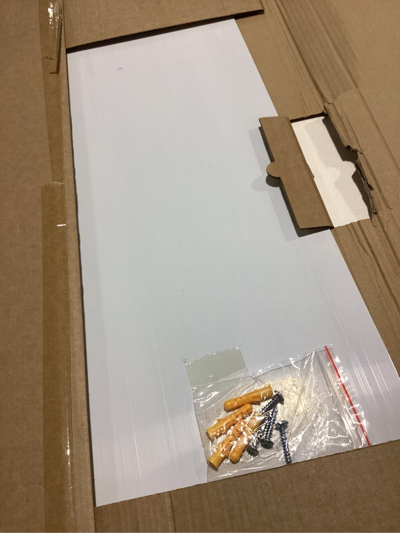 Condition photo showing Good Condition for calpalmy 30"x18" metal backsplash panel for stove – reversible metal stove backsplash sheet with pre-drilled holes, easy-to-clean splatter guard for kitchen walls, includes mounting screws 30" x 18" (1 pack)