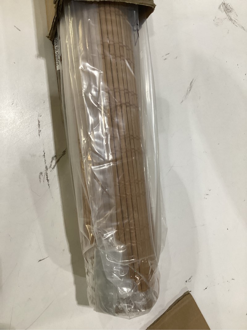 Condition photo showing Good Condition for lazblinds no drill bamboo roman shades, 26x64, ceylon light russet | light filtering window treatment, no tools cordless roll up bamboo blinds for window ceylon light russet 26'' w x 64'' h