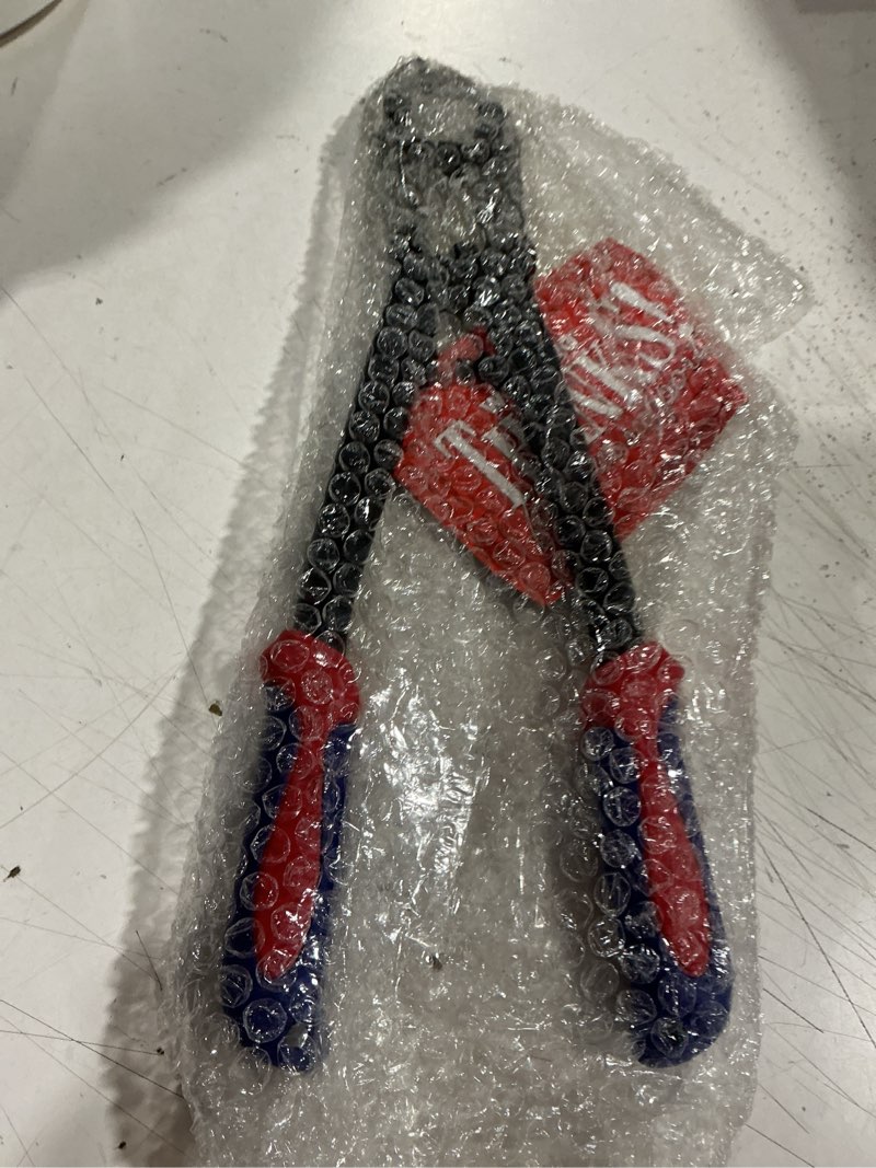 Condition photo showing Good Condition for workpro w017004a bolt cutter, bi-material handle with soft rubber grip, 14", red&blue 14" bolt cutter