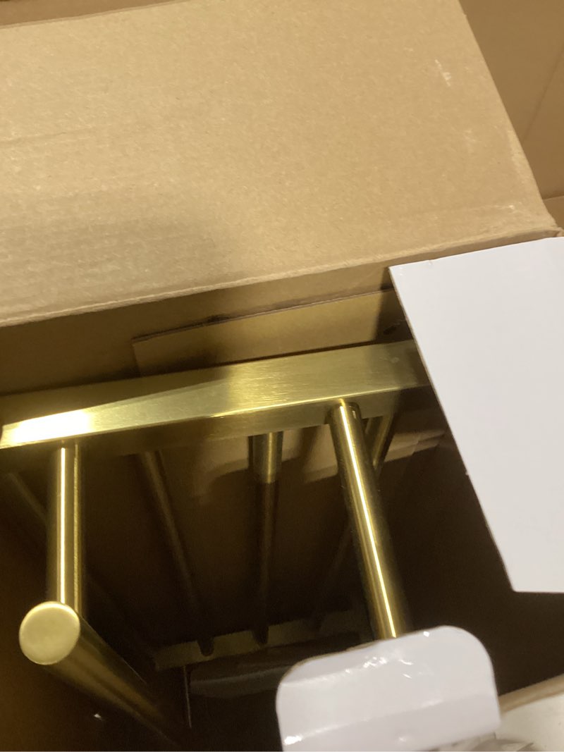 Condition photo showing New/Like New for Towel Rack for Bathroom 20 Inch Wall Mounted Towel Rack Brushed Gold Towel Shelf with Double Towel Bar SUS304 Stainless Steel Towel Holder for Bathroom Wall Hotel Towel Rail 20 Inch/ 50cm Brushed Gold