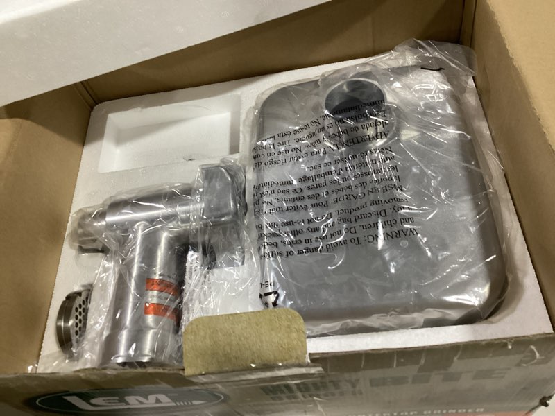 Condition photo showing Good Condition for LEM Products MightyBite #8 Meat Grinder, 500 Watt Aluminum Electric Meat Grinder Machine, Ideal for Regular Use