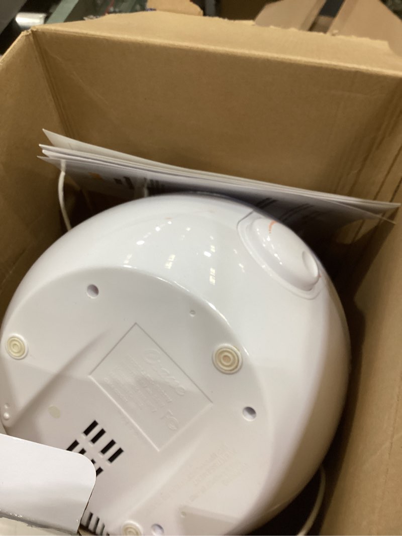 Condition photo showing item condition for Crane White Drop Ultrasonic Cool Mist Teardrop Humidifier, 1 Gallon Tank, Baby Humidifier for Nursery, Bedroom, Plants, Office, Adjustable Mist Levels White 1 Gallon