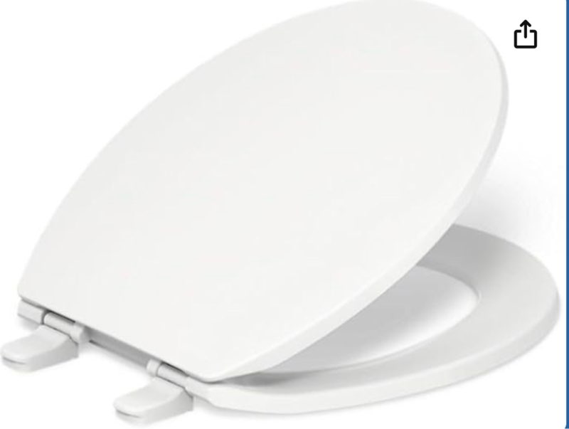 Kohler Round-Front White Toilet Seat 16 5/8\\\" Quiet Slow Close