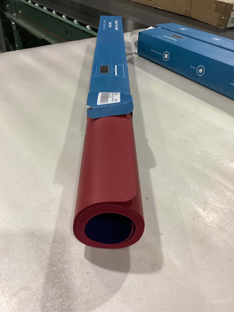 Condition photo showing New/Like New for TOWWI Dual Sided Desk Pad, Large Desk Mat, Waterproof Desk Blotter Protector Mouse Pad, Leather Desk Pad Large for Keyboard and Mouse (24" x 14", Red/Blue) Red/Blue 24" x 14"
