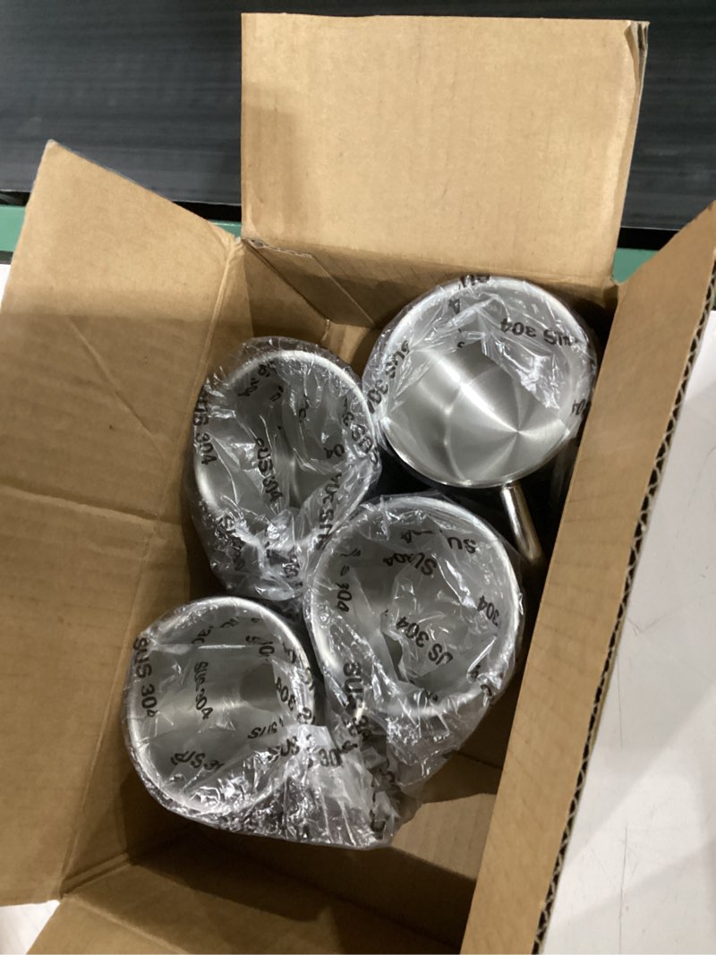 Condition photo showing Good Condition for 4 Set 10oz/300ml Stainless Steel Mug with Handle,Metal Double Walled Camping Coffee Mugs,Dishwasher Safe Tea Cups for Home Camping Travel Outdoors Keep Drinks Hot