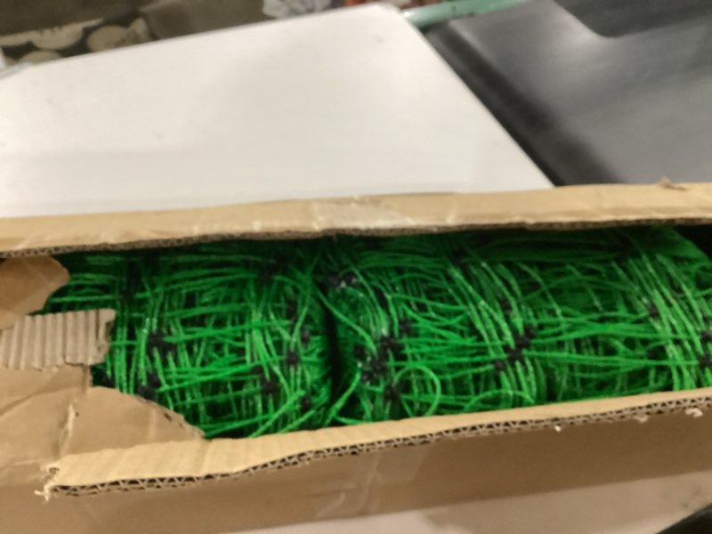 Condition photo showing As Is for Electric Fence Netting, 164'L x 42.5" H Electric Fence Kit for Livestock, Goat, 14 Posts Double Spiked Portable Electric Poultry Farm Fence