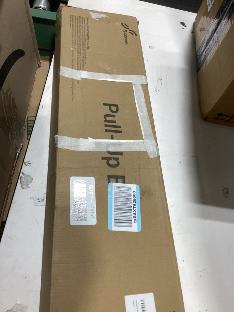 Condition photo showing New/Like New for Pull Up Bar for Doorway: Sportneer Strength Training Pull-up Bars without Screw - Adjustable Width Locking Mechanism Chin Up Bar, Thickened Steel Max Limit 440 lbs Upper Body Fitness Pullup Bars for Home (Black-Red)