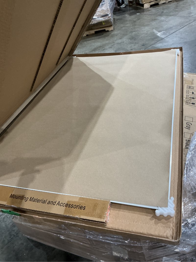 Condition photo showing Good Condition for tsj office glass dry-erase board - 48 x 32 inches brilliance white magnetic glass whiteboard, wall mounted large frameless white board for school, home & office brilliance white 48"w x 32"h