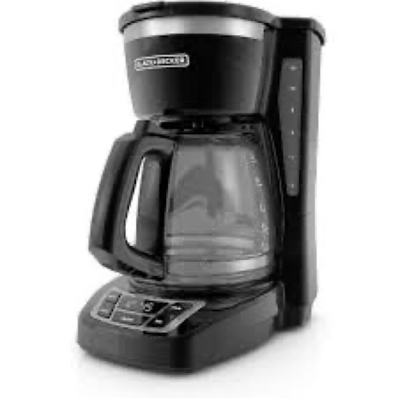 BLACK+DECKER 12-Cup Digital Coffee Maker  Programmable  Washable Basket Filter  Sneak-A-Cup  Auto Brew  Water Window  Keep Hot Plate  Black