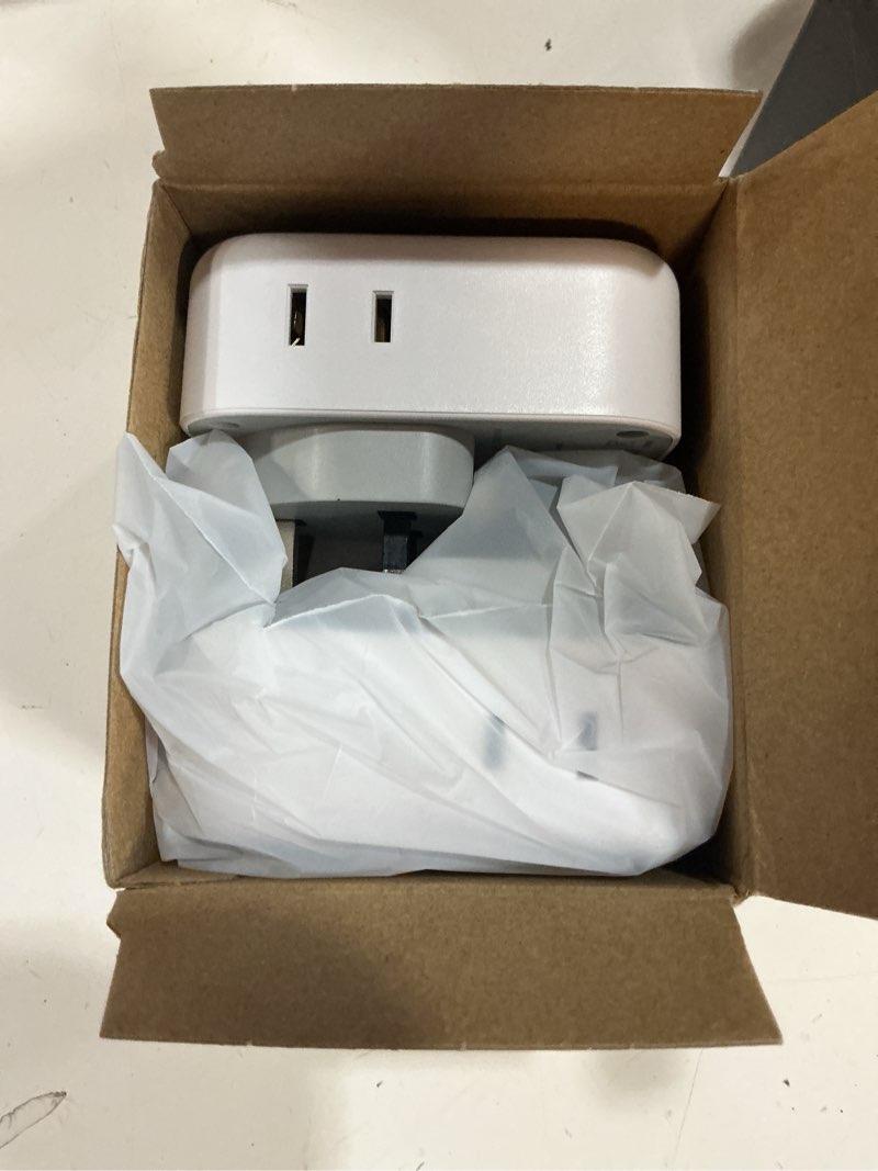 Condition photo showing Good Condition for us to uk plug adapter 2 pack, tessan type g adapter for travel with 4 outlets 3 usb (2 usb-c), power adaptor for us to uk ireland london scotland kenya dubai singapore hong kong grey white