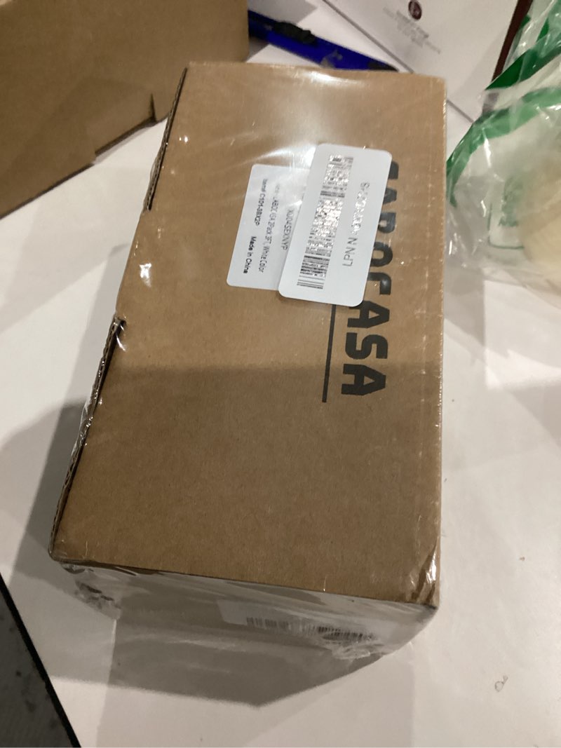 Condition photo showing Good Condition for 2 Pack 3FT Flat Plug Extension Cord Power Strip with 3 Outlets, Patented Detachable Ultra-Thin Outlet Cover Concealer & Ultra-Flat Plug, Max. 13A 125V 1625W ETL Listed, White Color White-DOWN 2 PACK 3 FT