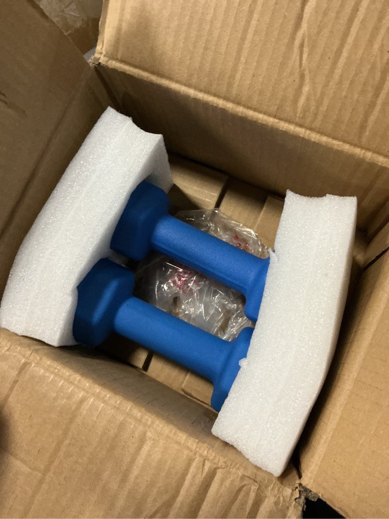 Condition photo showing Good Condition for cap barbell neoprene dumbbell weights, 6 lb pair, azure