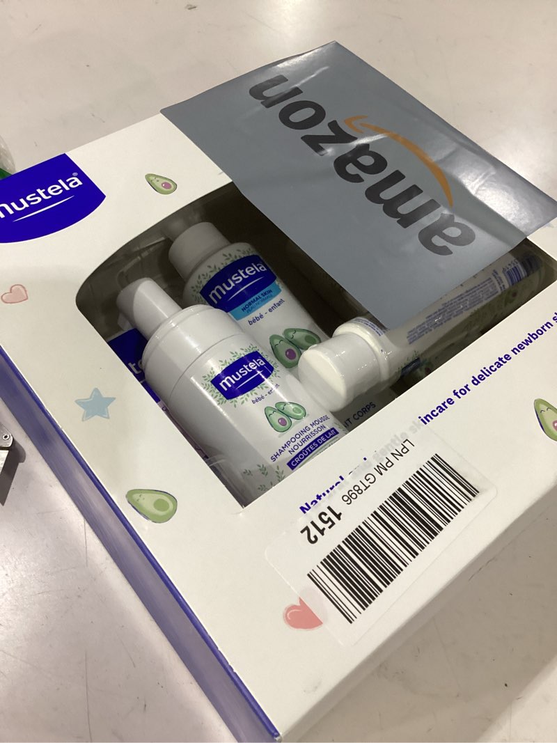 Condition photo showing New/Like New for mustela newborn arrival gift set - baby skincare & bath time essentials - natural & plant based - 5 items set