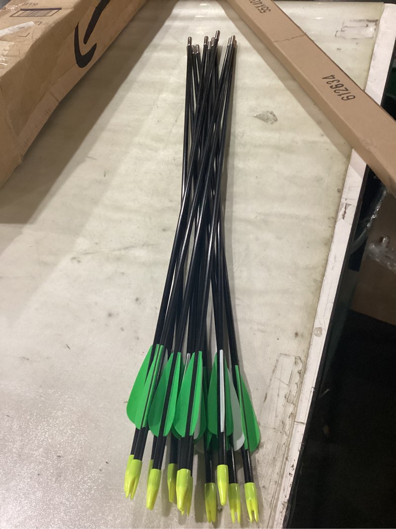 Condition photo showing New/Like New for Fiberglass Practice Arrows Archery 24/26/28/30 Inch Target Shooting Safety Recurve Bows Suitable for Youth Children Woman Beginner 6/12 PCS 12 PCS 30 inch
