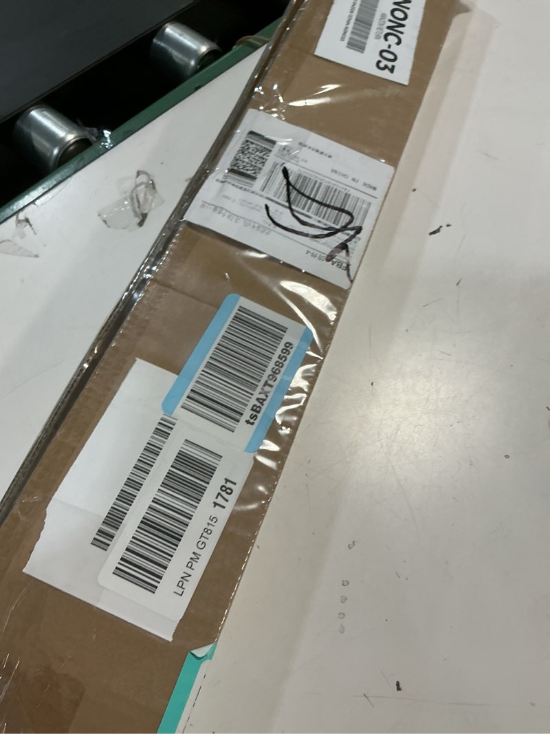 Condition photo showing Good Condition for cordless vinyl mini l blinds 24" w x 36" h, 1" slat white horizontal windows l blind for door, shades, camper, light filtering, interiors, arrive 1/2 inch narrower indoor 24"w x 36"h