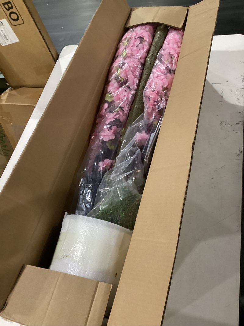 Condition photo showing Good Condition for artificial cherry blossom tree, 6ft height with 100 led lights, faux silk plant in pot for home, office, wedding, garden, party, and hotel decorations (pink, 6ft)