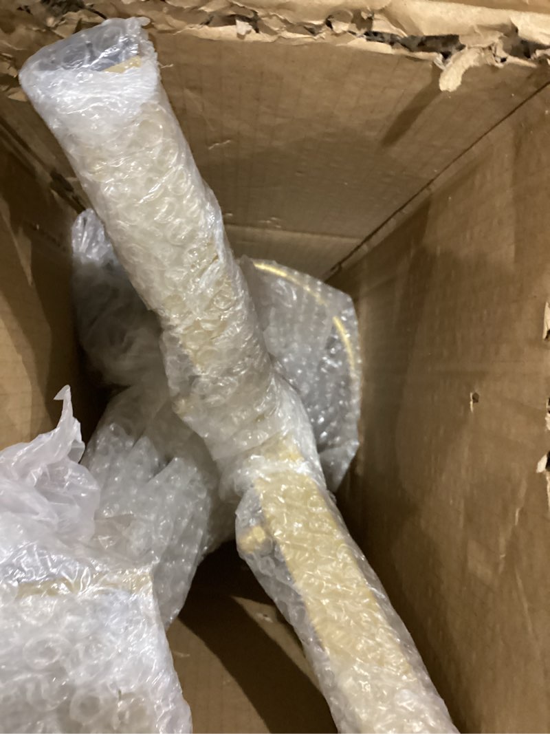 Condition photo showing Good Condition for flower display stand with 4 bucket,floral stand with foldable frame for silk fresh flowers,4 tier florist shelf plant cart for flower shop garden living room,easy to install (gold shelf+ white bucket)