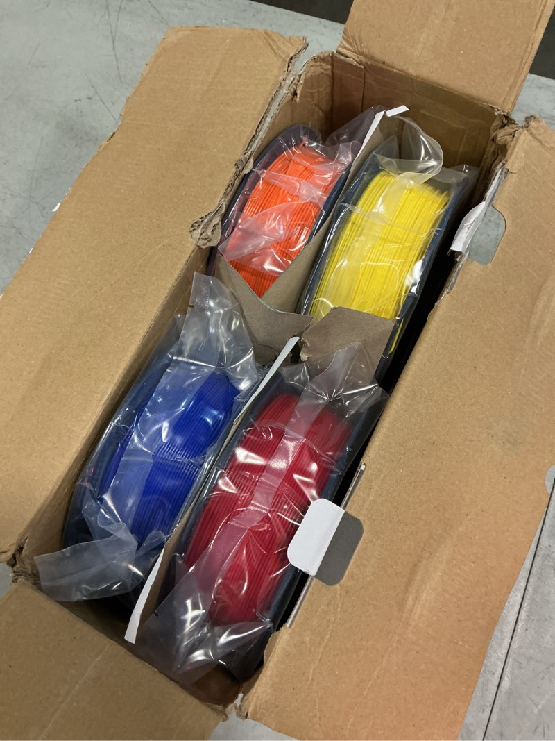 Condition photo showing New/Like New for sunlu 3d printer filament pla plus 1.75mm, 4kg bundle | neatly wound, for most fdm 3d printer, 1 kg spool, 4 packs, red+klein blue+sunny orange+yellow 4kg pla plus red+klein blue+sunny orange+yellow 4 kg