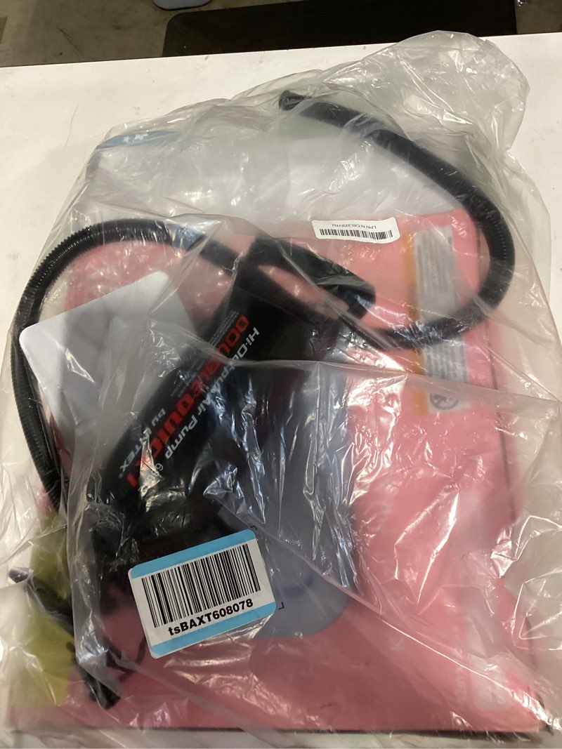 Condition photo showing Good Condition for intex 66810fl inflatable kidz travel bed set, includes hand pump and carry bag, removable mattress, quick inflation, indoor use, 42in x 66in x 10in, blue with star print frame blue 42" x 66" x 10"