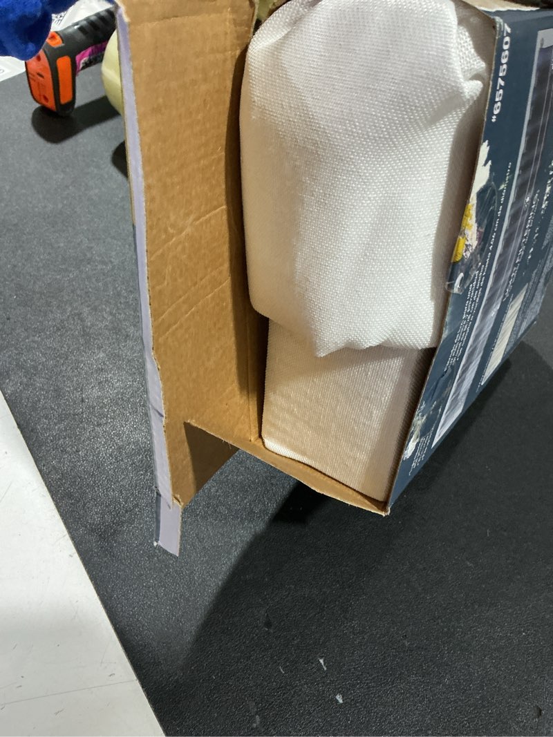 Condition photo showing Good Condition for simplebrand ava pure white curtains for bedroom 84 inch length 2 panels set, light filtering window treatment, light filtering curtain drapes, soft casual rod pocket privacy curtains, w40 x l84 inch pure white 40"w x 84"l (pack of 2)