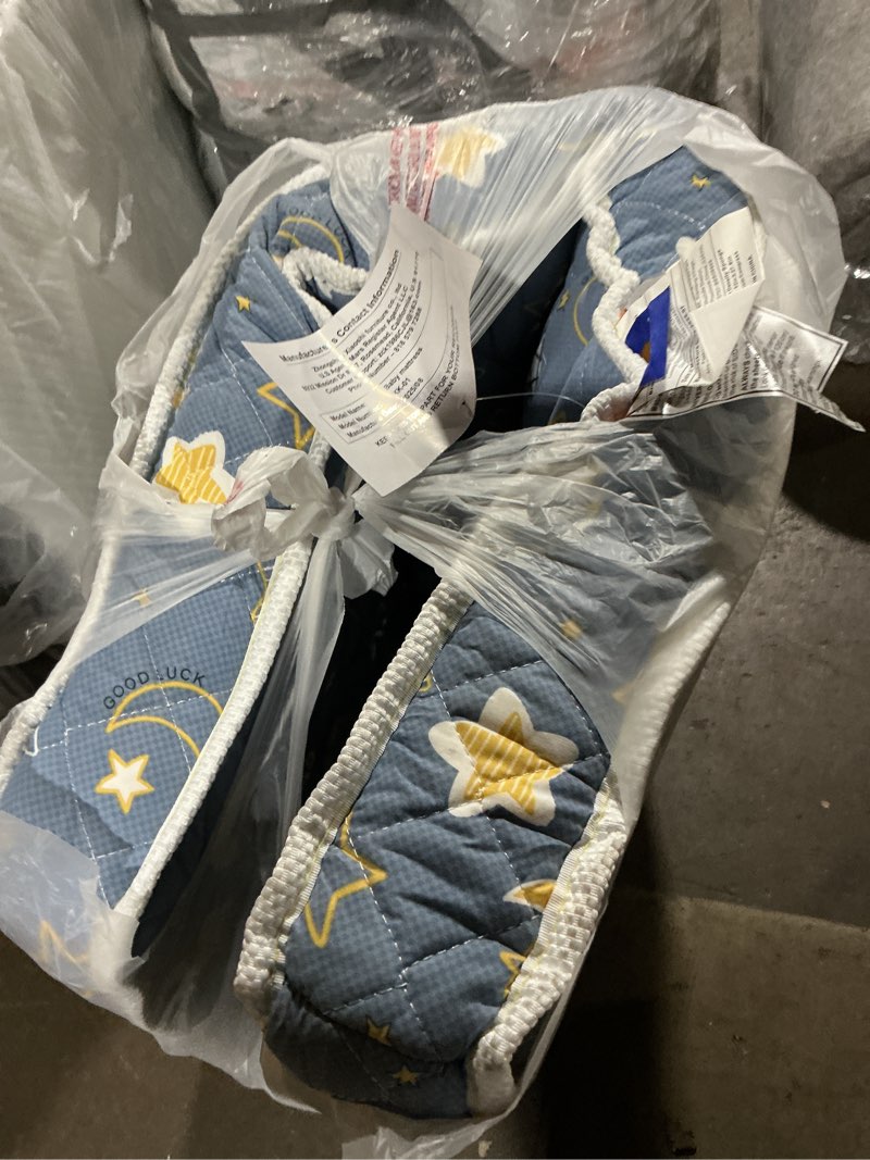 Condition photo showing As Is for Crib & Toddler Mattress,52" x 27.6" x 5",Blue - Odorless, Quiet, Soft and Skin Friendly, Foam, Non-Toxic Toddler Bed Mattress Fits Standard Full-Size Cribs & Toddler Beds, XK-01