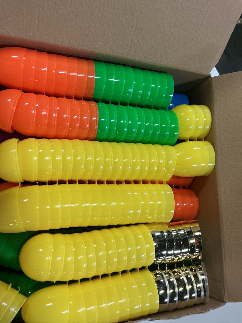 Condition photo showing Good Condition for 500 pack easter eggs bulk include 12 surprise golden eggs, 2.4 inch bright colors fillable empty plastic easter egg for easter hunt, easter basket fillers, easter party favors 500 pack-2.4 inch