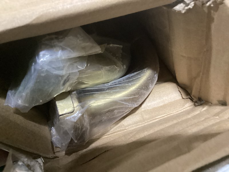 Condition photo showing As Is for 2 Pack Warm Gold Disc Curtain Rods, 48-84 Inches Window Curtain Rod,Adjustable Room Darkening Drapery Rod with Aluminum Finials and Brackets,Wrap Around Design 48-84" & 2PCS Warm Gold