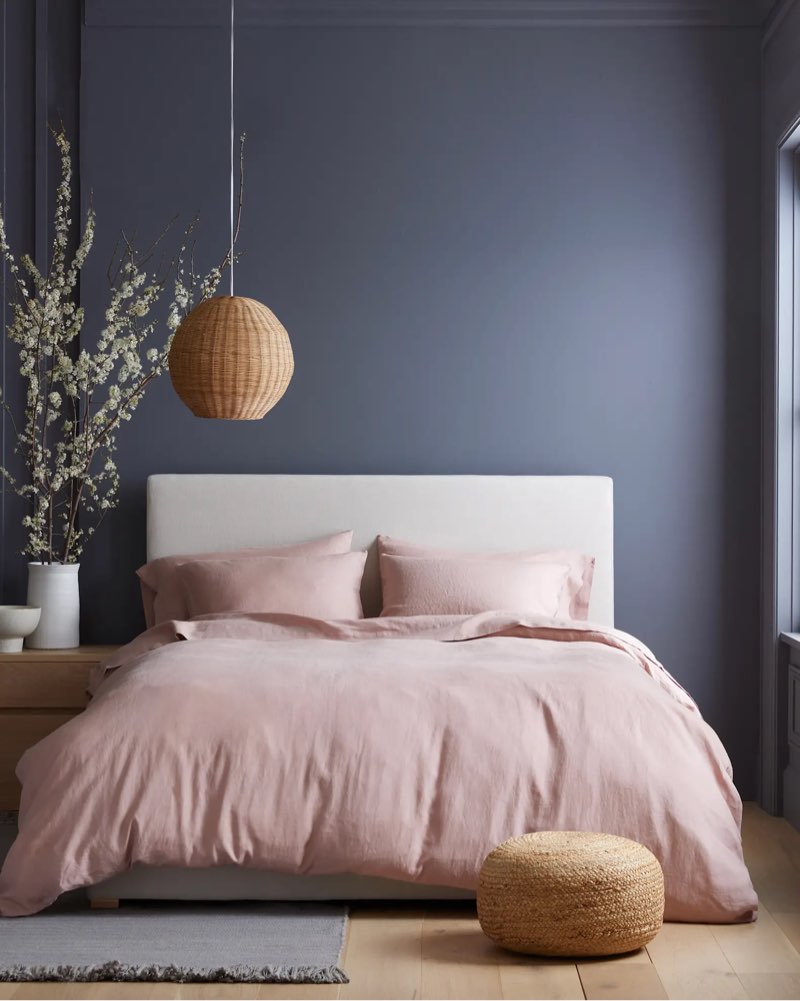 european linen duvet cover set dusty mauve size: full/queen quinse