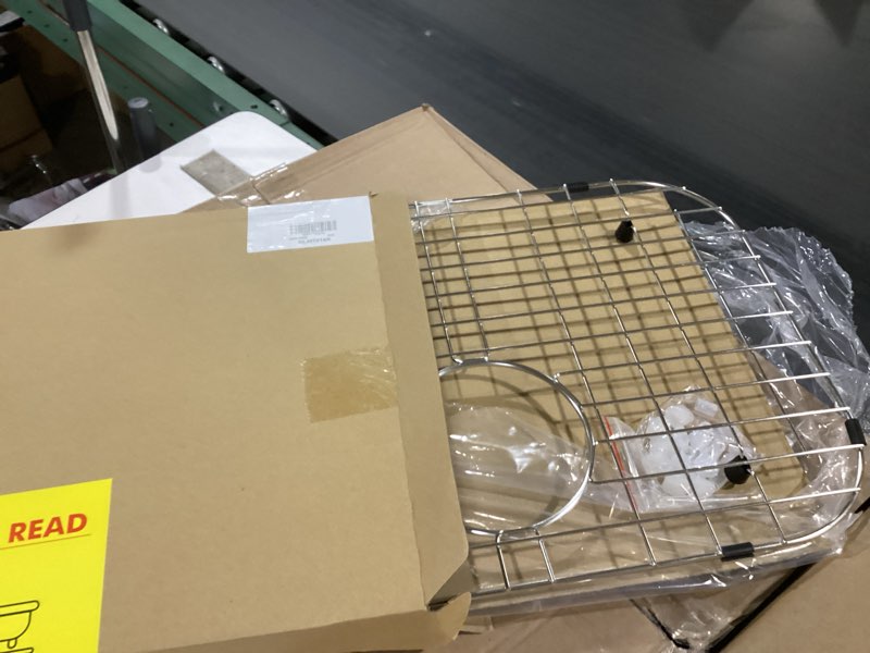 Condition photo showing New/Like New for serene valley sink bottom grid 19-1/16" x 13-5/8”, rear drain with corner radius 3-1/2", sink protector nlw1914r