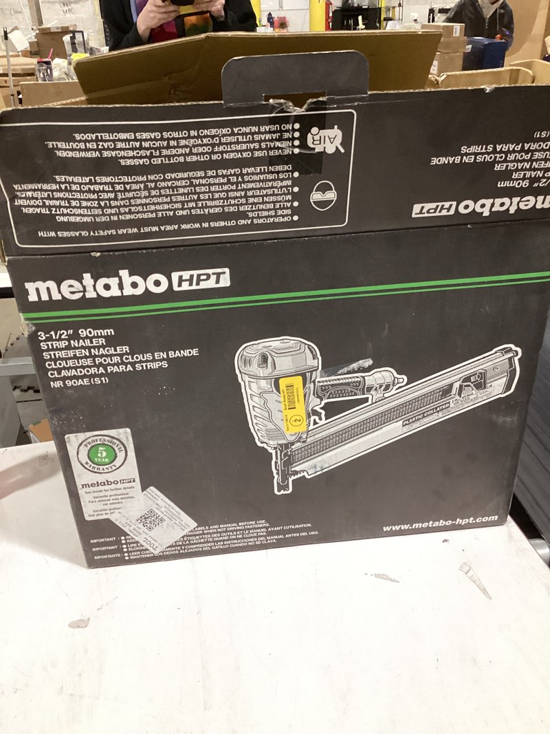 Condition photo showing As Is for Metabo HPT 3-1/2-in 21 -Degree Pneumatic Roundhead Framing Nailer