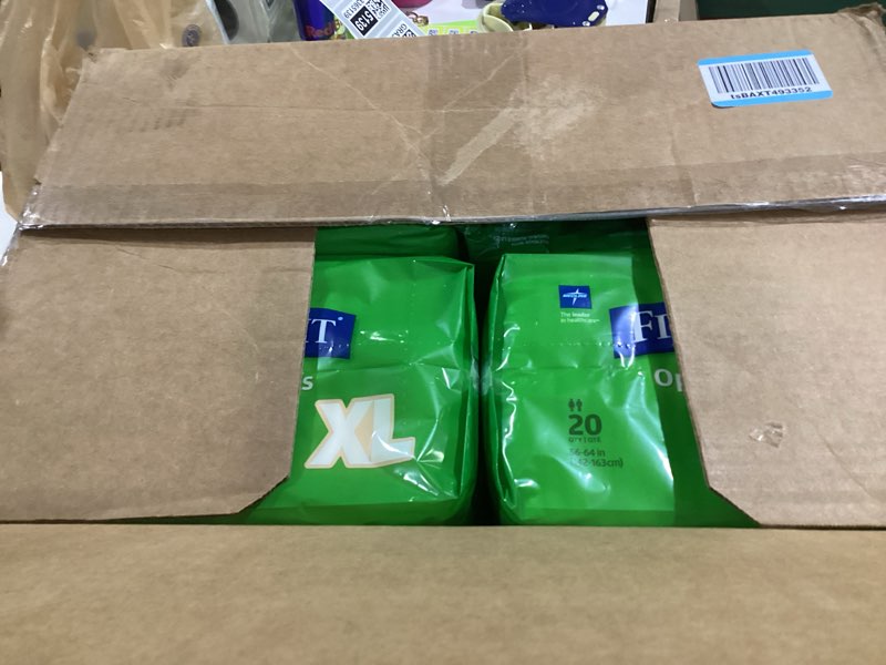 Condition photo showing Good Condition for FitRight Adult Diapers, Ultra Heavy Absorbency, XL (Waist Size 56in-64in), 80 Count, OptiFit Incontinence Briefs for Men and Women, Disposable, Moisture-Wicking, Leak Protection, 80 Count X-Large